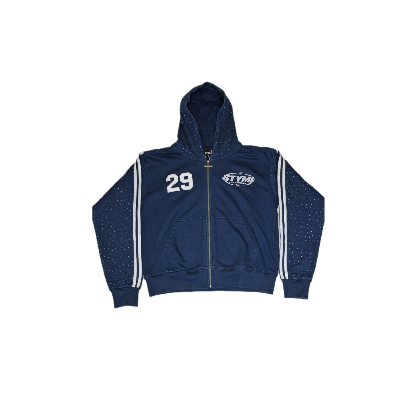 STMYI “Rhinestone” Navy Zip-Up