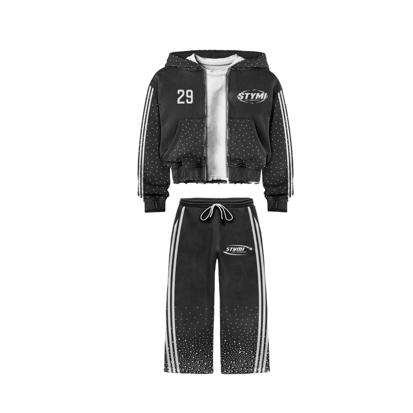Washed Black “ Bedazzle” StymiSuit