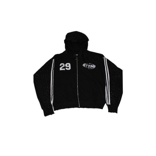 STYMI “Rhinestone” Black Zip-Up