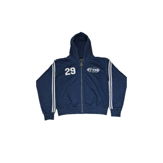 STMYI “Rhinestone” Navy Zip-Up